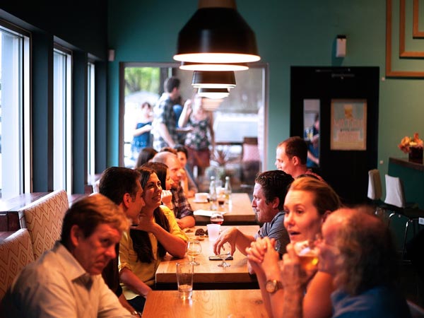  A bunch of couples out on date night.